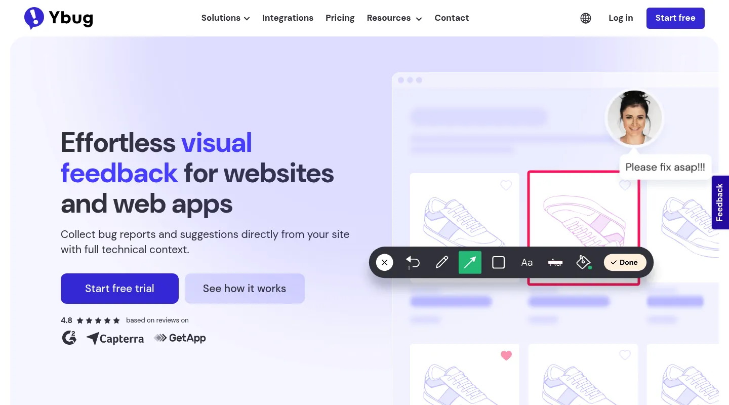Best Ybug alternative for website feedback in 2026
