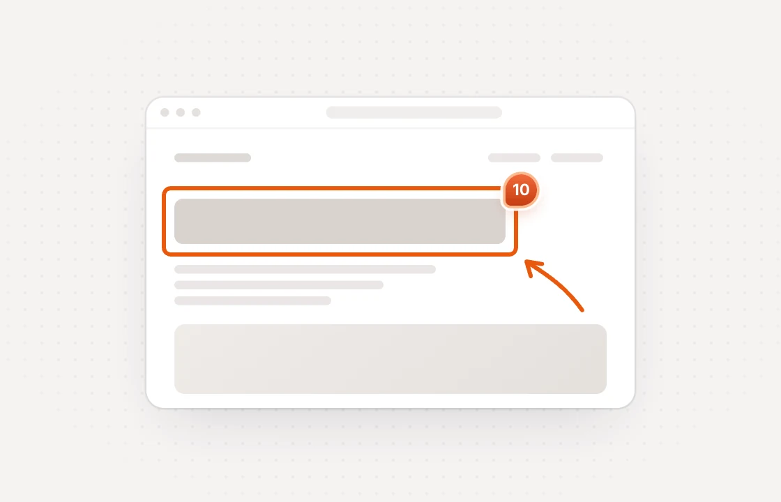 A box and an arrow drawn onto a page element, with the comment’s pin