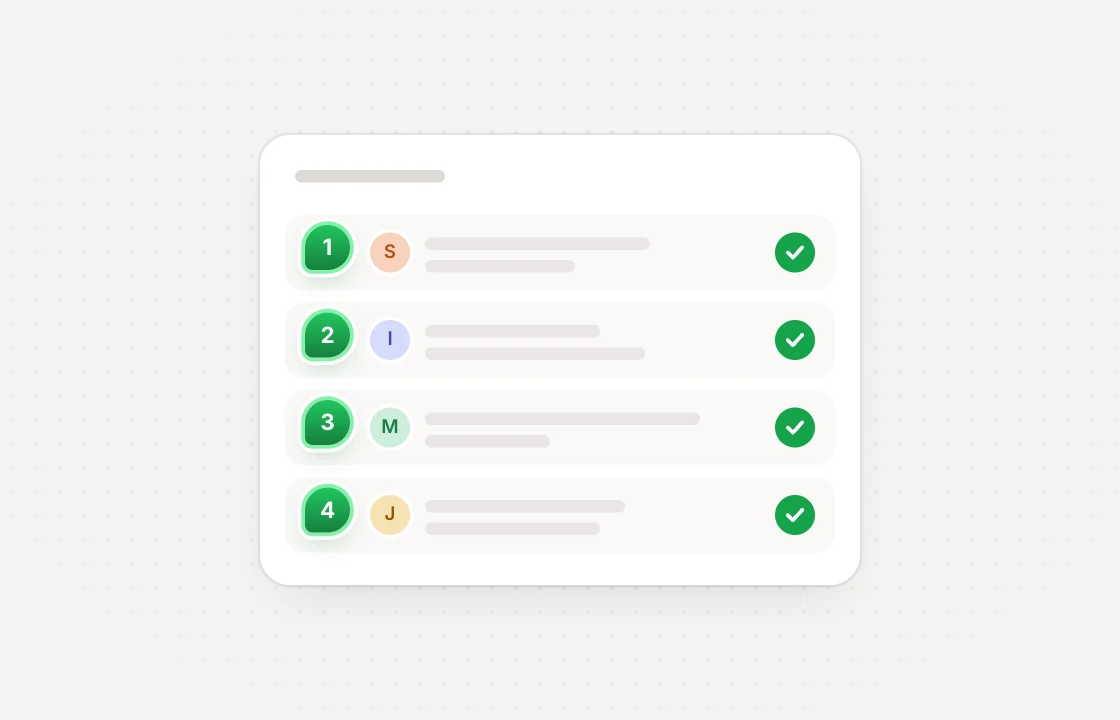 A list of comments ticked off one by one until everything is resolved