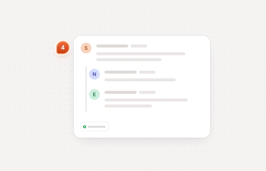 A client's comment with the team's replies threaded under it, then resolved