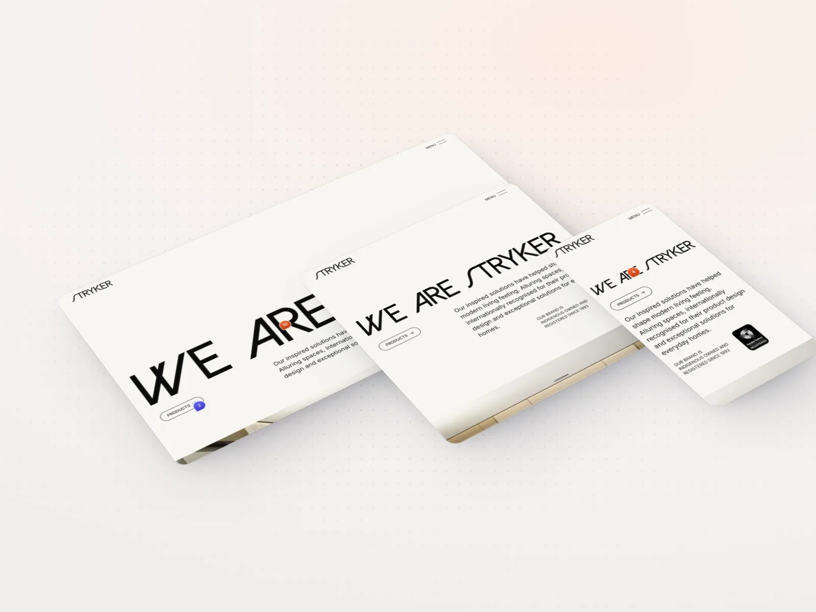 Desktop, tablet and mobile versions of the same page, each with its own comment pins.